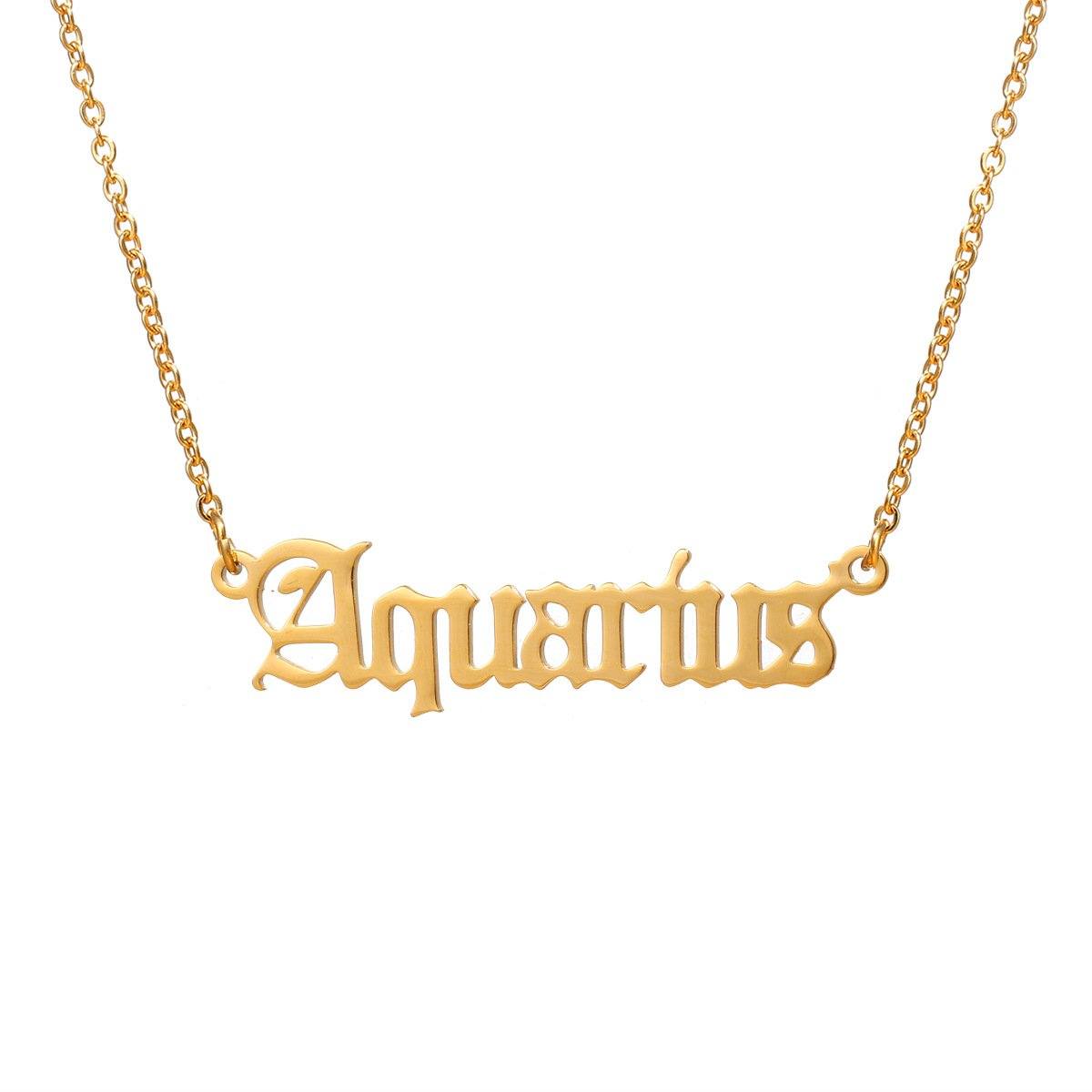 Collier Zodiac Old English