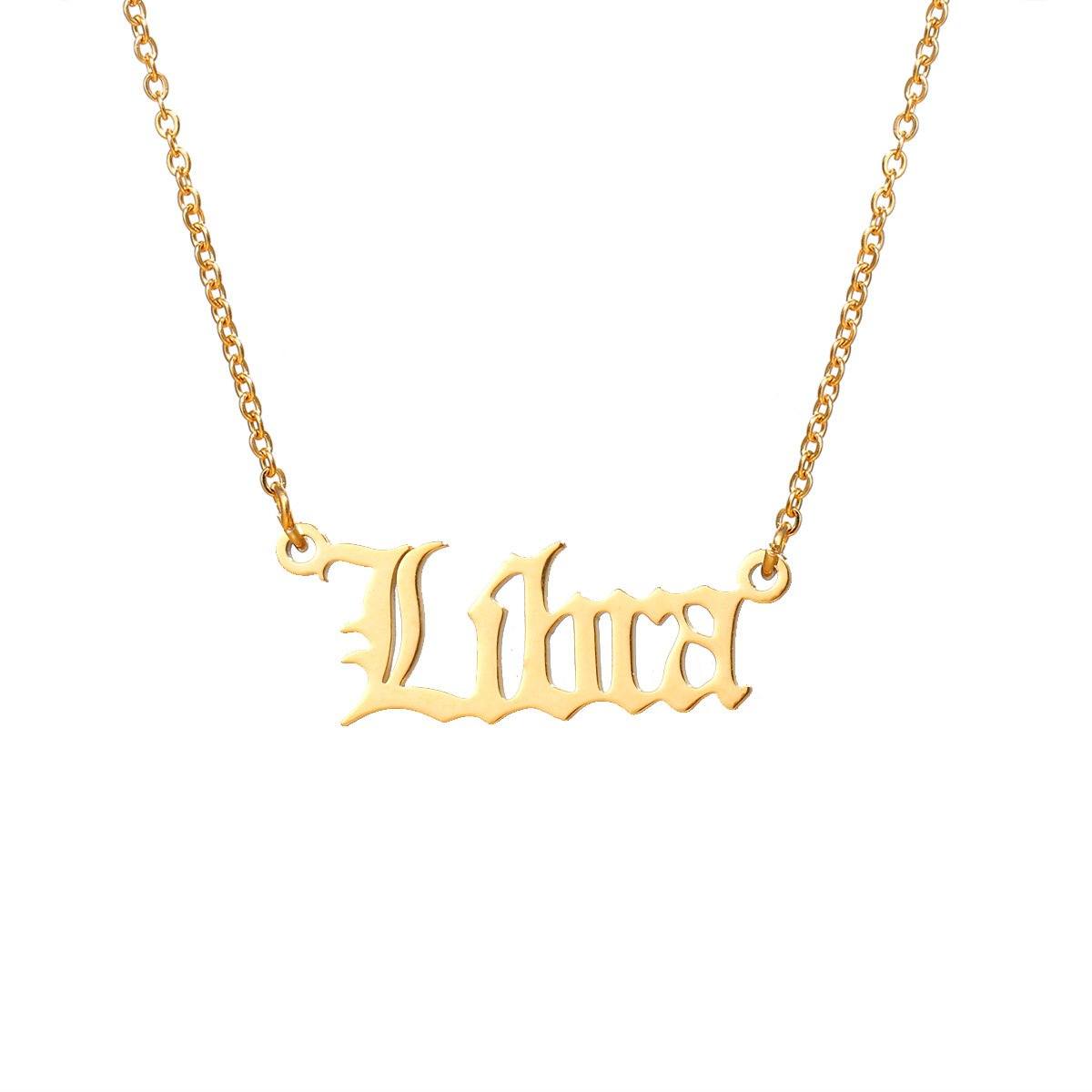 Collier Zodiac Old English