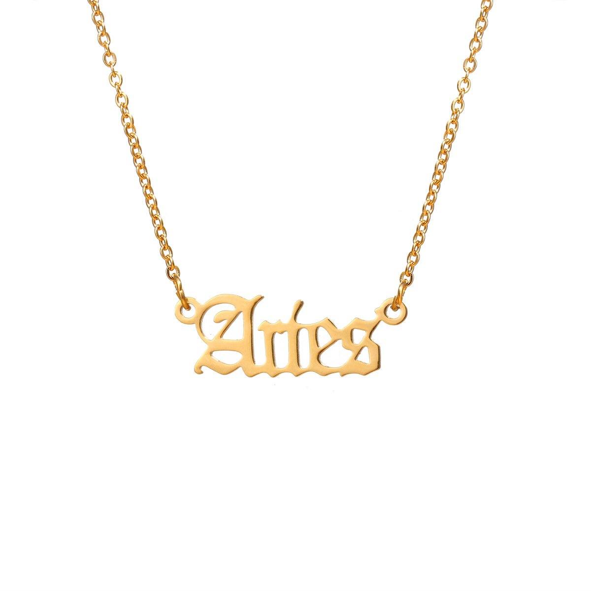 Collier Zodiac Old English