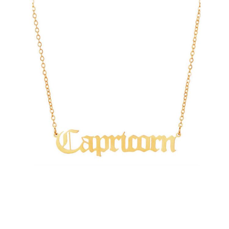 Collier Zodiac Old English